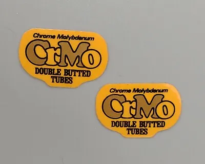 NOS Vintage CroMo Fork Stickers Double Butted Clear Background Original Pair • $7.96