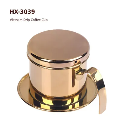 Vietnamese Coffee Filter Cup Coffee Drip Filter Maker Coffee Pot Rose Gold  • $47.93