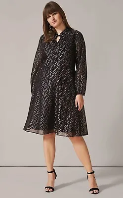 Studio 8 Bonnie Sparkle Jacquard Dress Size Uk 20 BNWT  • £50