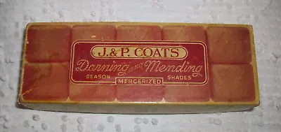 Vintage J & P COATS Darning And Mending Cotton Thread In Box A 227-N Assorted • $10