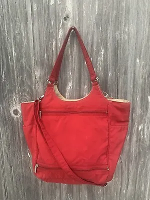 ELLINGTON Tote Messenger Bag Purse RED With Shoulder Strap & Handles Travel • $21.99