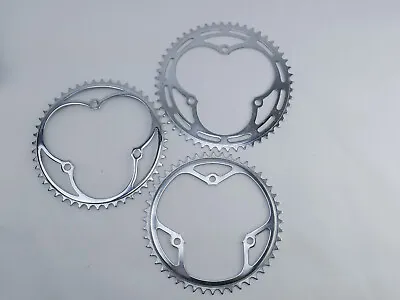 Continental Chrome Chainrings LOTof 3  * 3 Hole  116BCD 1/8  & 3/32   Steel NOS • $80.60