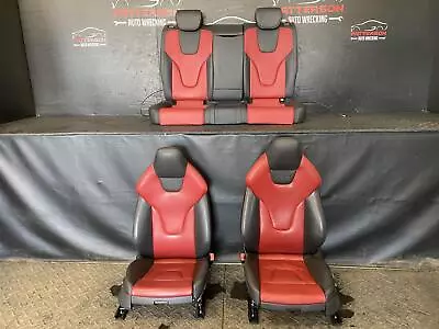 08-13 Audi S5 Set Of Power Front & Rear Leather Seats Black / Red N3m/fa • $750