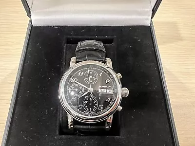 Mont Blanc Meisterstuck 25J Automatic Chronograph Watch With Exhibition Back • $1800