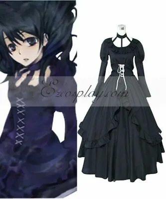 D.Gray-man Lenalee Lee Princess Black Dress Cosplay Costume E001 • $64.49