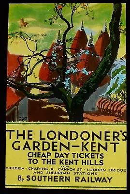 VINTAGE Magic Lantern Slide KENT SOUTHERN RAILWAY C1950 CINEMA ADVERTISEMENT • $105.59