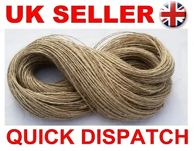 £1.99 • Buy 50M 2ply Jute Twine Sisal String Soft Natural Brown Burlap Rustic Cord  Hessian