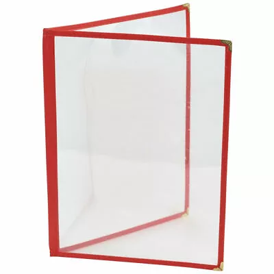 BarBits Red American Style A4 Menu Cover - 2 Page 4 Sides Facing Heavy Duty • £3.95