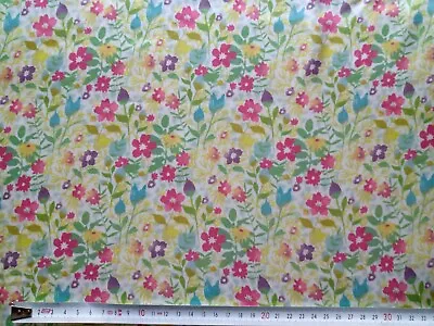 Vintage Remnant Of FLORAL Liberty Of London SILK Fabric Approx 137 X 97 Cm • £49.50