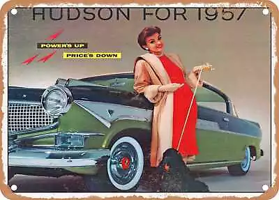METAL SIGN - 1957 Hudson Hornet V8 Custom Hollywood Hardtop Vintage Ad • $18.66