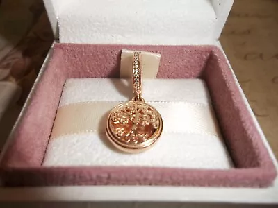 Genuine Authentic Pandora Rose Gold Family Roots Pendant Charm 781988CZ • £49.95