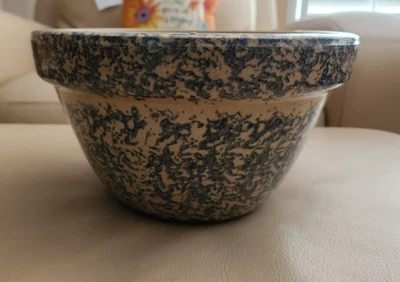 £53.85 • Buy ROBINSON RANSBOTTOM POTTERY  Blue Spongeware Mixing Bowl 9 