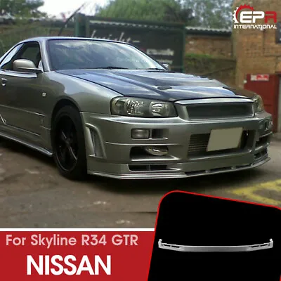 For Nissan Skyline R34 GTR NSM Style Front Bumper Lip Spoiler FRP Unpainted • $631