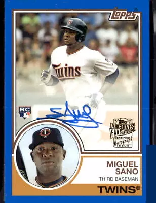 2016 Topps Archives #FFA-MS Miguel Sano Fan Favorite Autographs Blue /199 (L) • $8.99