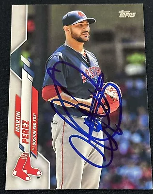 2020 Topps Series 2 Two Signed Martin Perez    Red Sox Autographed Auto Card 444 • $9.99