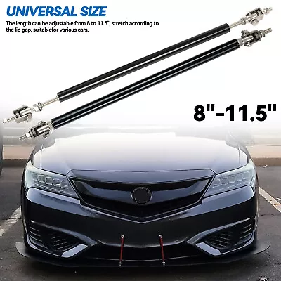 1pair Adjustable Front Bumper Lip Splitter Spoiler Strut Rod TieSupport Bar200mm • $12.80