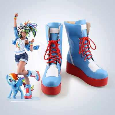 My Little Pony Equestria Girls Rainbow Dash Shoes Cosplay Boots Ver.2 • $74.88