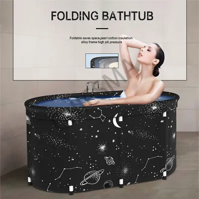 $79.99 • Buy Adult Bathtub Portable Shower Household Large Folding Water Spa Bath Tub Black