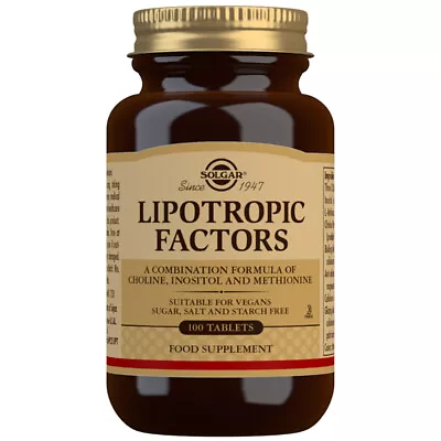 Solgar Lipotropic Factors 100 Tablets Choline Inositol Methionine • £24.10