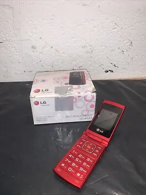 LG-A133 Mobile Phone Black And Red Box And Charger Turns On Spares And Repairs • £16.99