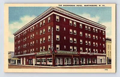 Postcard West Virginia Martinsburg WV Shenandoah Hotel 1940s Unposted Linen • $6
