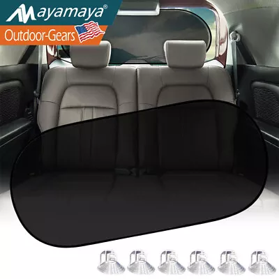 Foldable Car Rear Window Sun Shade Windshield Visor Mesh Cover UV Protection • $6.99