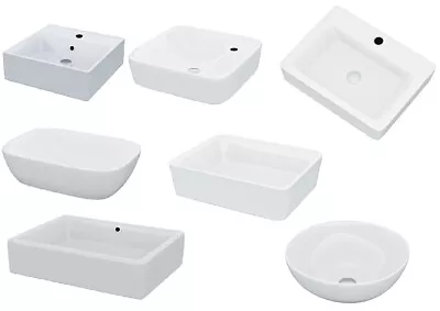 £42.99 • Buy Neshome Bathroom Ceramic Basin Hand Wash Sink Counter Top Or Wall Mounted Hung 