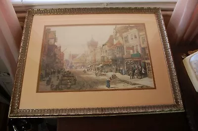 Framed Print From Painting By Louise Rayner   The High Street Salisbury   • £71.26