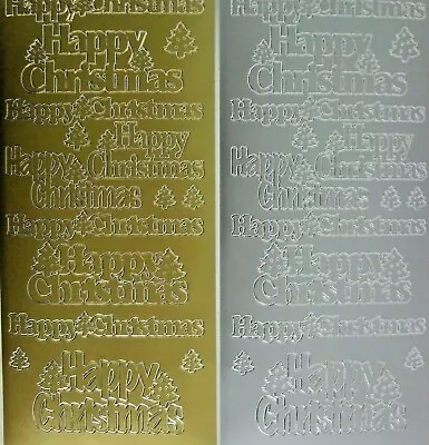 £1.99 • Buy Happy Christmas Peel Off Sticker Sheet For Card Making Scrapbooking Crafts