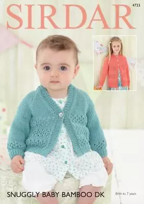 £6.49 • Buy Sirdar Knitting Pattern - Snuggly Baby Bamboo DK, Cardigans 4733