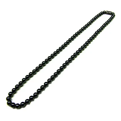 Men's Magnetic Hematite With Round Beads Necklace • $29.99