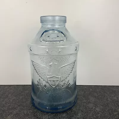 American Libby Glass Bicentennial Eagle 5 Gallon Milk Jug Bottle 1776 Blue Tint • $199.95