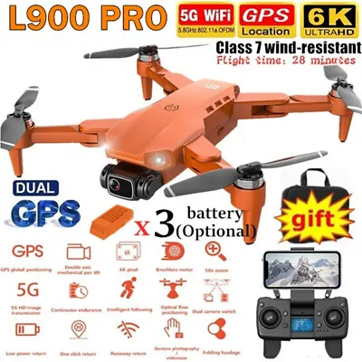 $41.69 • Buy L900 GPS 5G WiFi Drone HD Dual 4K Camera Video FPV Quadrotor Foldable Follow Me