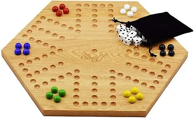 Solid Oak Wood Double Sided  Marbles Board Game 16 Inch • $59.95