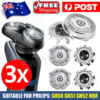 3Pcs Replacement Shaver Blades Heads For Philips Series 5000 SH50 SH51 SH52 HQ8 • $7.45