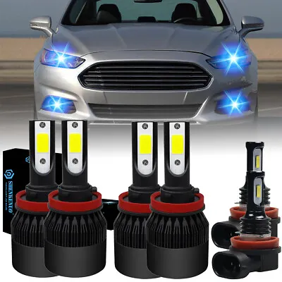 For 2018-2020 Ford Fusion 6X LED Headlight Hi/Lo+Fog Lights Bulbs Blue 8000K • $35.46