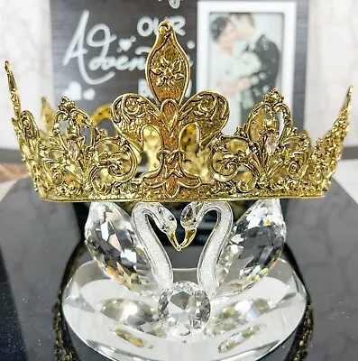 Vintage Royal King Crown For Men Fleur-De-Lis Crown Wedding Party Prom Gift • $39.99