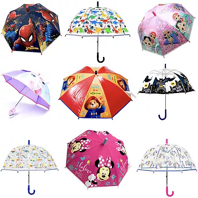 Licensed Kids Umbrellas Boys Girls Frozen Marvel Paddington Bear Spiderman • £12.95