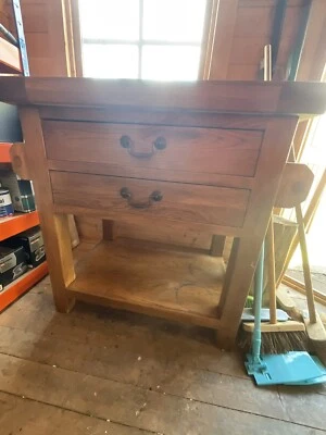 £49 • Buy Solid Oak Kitchen Island With Granite Top