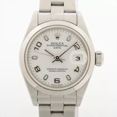 Rolex Oyster Perpetual Date 79160 SS AT White Dial • $3008.45
