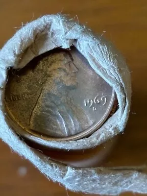 1969-D Lincoln Cent Memorial Penny Roll Of 50 Uncirculated Coins Birth Year Gift • $6.99