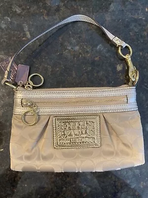 Coach Poppy Wristlet Clutch Purse — Gold • $74.99