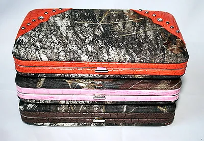 Mossy Oak Camo Ladies Clutch Wallet Pink Orange Brown Camouflage • $18.95