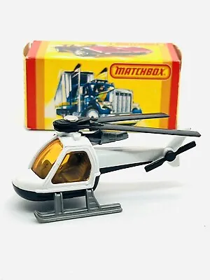 Matchbox Lesney Superfast 75 Helicopter In White Rare One  Police  Tampo Mib! • $22.73