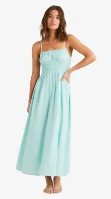 Brand New + Tag Billabong Womens Size 14 / Xl Petal Maxi Dress Aqua • $47.95