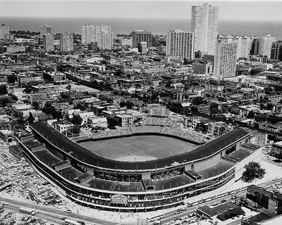   WRIGLEY FIELD FROM ABOVE SCENIC VIEW  !!!! Photo 8x10  • $4.95