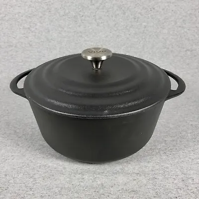 VIVO Villeroy & Boch Group Black Cast Iron Casserole Dutch Pot 4.5 Qt 4.2 Liters • $40