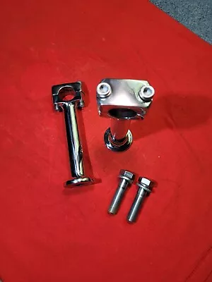 Vintage H-D 1  Handlebar  Risers Chrome Chopper Bobber • $149.95