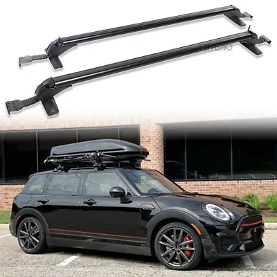 For Mini Cooper 04-22 Top Roof Rack 43.3'' Cross Bar Cargo Luggage Carrier Lock • $135.33