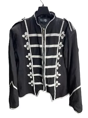 Ro Rox Men’s 4XL Emo Punk Goth Military Drummer Parade Black Marching Jacket • $26.50